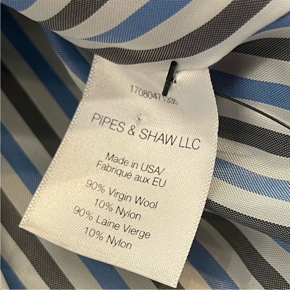 $678 VERONICA BEARD Gia Plaid Peak Lapel Dickey Jacket Blazer Blue/Navy size 8 - Picture 7 of 12